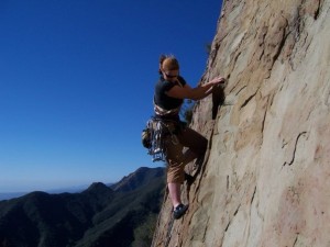 Kristin Tara Horowitz climbing